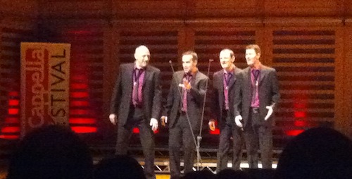 Crossfire barbershop quartet at LACF